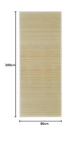 Tapijt rechthoekig 80x200 cm bamboe naturel - thumbnail