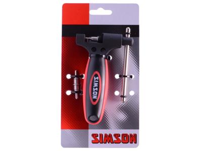 Simson Kettingpons de luxe universeel zwart/rood