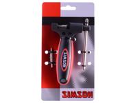 Simson Kettingpons de luxe universeel zwart/rood - thumbnail