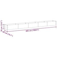 Verhoogde plantenbak 485 x 50 x 36 cm Gegalvaniseerd staal - thumbnail