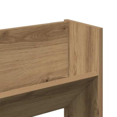 VidaXL Wandschoenenkast 80x18x60 cm bewerkt hout artisanaal eikenkleur VidaXL Wandschoenenkast 80x18x60 cm bewerkt hout artisanaal eikenkleur