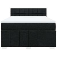 Boxspring met matras stof zwart 140x200 cm - thumbnail