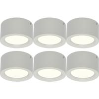 LED Downlight Set 6x - Rond Opbouw 10W - Natuurlijk Wit 4200K - Ø140mm - thumbnail
