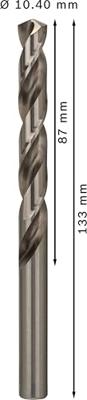 Bosch Accessories 2608585525 HSS Metaal-spiraalboor 10.4 mm Gezamenlijke lengte 133 mm Geslepen DIN 338 Cilinderschacht 5 stuk(s) - thumbnail