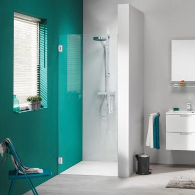 Nisdeur Sealskin 'I AM' 80x200 cm Chroom/Zilver Helder Antikalk Glas