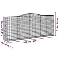 Schanskorven 25 st gewelfd 400x50x160/180 cm ijzer - thumbnail