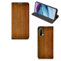 OnePlus Nord CE 5G Book | Wallet Case | Donker Hout - thumbnail