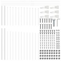 Tuinhek Wit 170 x 215 cm Gepoedercoat staal - thumbnail