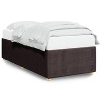 Bedframe zonder matras 90x200 cm stof donkerbruin - thumbnail