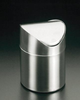 Metaltex 185392010 Afvalbak 1.5 l RVS (Ø x h) 12 cm x 16.5 cm Zilver 1 stuk(s)