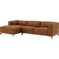 Goossens Bank Calvin cognac, micro leer, 3-zits, modern design - thumbnail