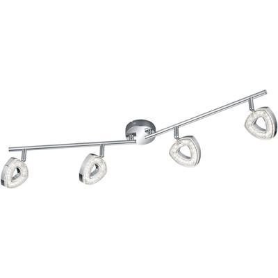 LED Plafondspot 16W - 4-lichts Verstelbaar - Warm Wit 3000K - Mat Chroom