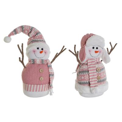 Decoratie DKD Home Decor Wit Bruin Roze 30 x 16 x 33 cm (2 Stuks)