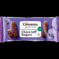 Consenza Gluten Free Choco Teff Fingers 5 x 20 g bij Jumbo - thumbnail
