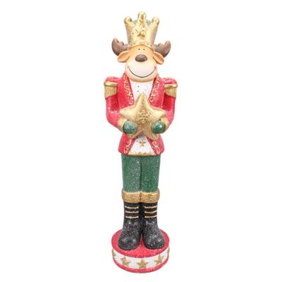 Beeld Rendier 80 cm Rood Kunststof Kerstdecoratie Decoratief Figuur Beeld Rendier 80 cm Rood Kunststof Kerstdecoratie Decoratief Figuur