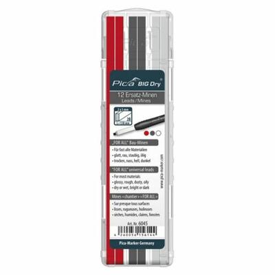 Pica 6045 BIG Dry Navulling | Grafiet, wit & rood - PI6045