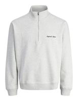 Jack & Jones Jornorrebro Emb Sweat High Neck Sn Sweater White Melange - thumbnail