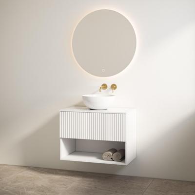 Badmeubelset Best Design Rigatti 78 cm Mat Wit + Glans Wit Blad