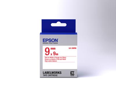Epson C53S653008 Rood op wit labelprinter-tape Epson C53S653008 Rood op wit labelprinter-tape