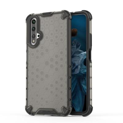 Schokbestendige honingraat PC + TPU Case voor Huaiwei Honor 20 (zwart) Schokbestendige honingraat PC + TPU Case voor Huaiwei Honor 20 (zwart)