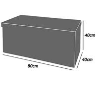 Opvouwbare Zitbank met opbergruimte en deksel - 80cm - Bruin - thumbnail