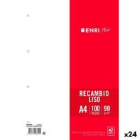 Vervangingsbladen/-messen ENRI Wit A4 100 Lakens (24 Stuks) - thumbnail