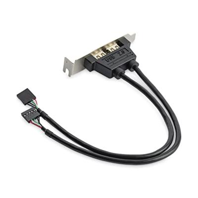 StarTech.com 2-poorts USB 2.0 Low Profile Slotplaat - vrouwelijk