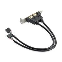StarTech.com 2-poorts USB 2.0 Low Profile Slotplaat - vrouwelijk - thumbnail