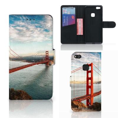 Huawei P10 Lite | Flip Cover | Golden Gate Bridge