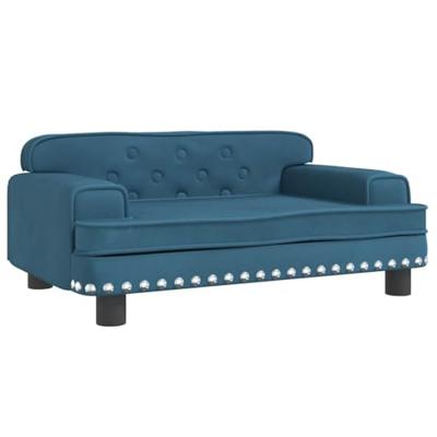 VidaXL Hondenmand 70x45x30 cm fluweel blauw