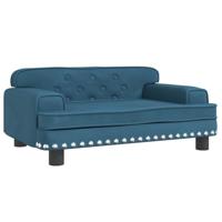 VidaXL Hondenmand 70x45x30 cm fluweel blauw - thumbnail