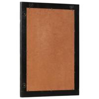 VidaXL Badkamerspiegel 50x70x2,5 cm massief mangohout en glas zwart - thumbnail
