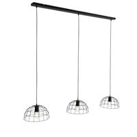 QAZQA Industriële hanglamp zwart 3-lichts - Hanze - thumbnail