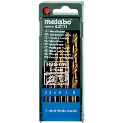 Metabo 627171000 Metaal-spiraalboorset 6-delig 2 mm, 3 mm, 4 mm, 5 mm, 6 mm, 8 mm 1 stuk(s)