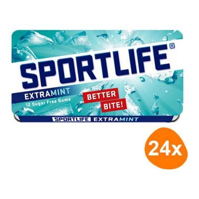 Sportlife - Extramint Kauwgom Suikervrij - 24x 12 stuks