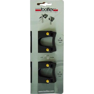 Toolflex steelklem zwart dia 15/20mm (2st)