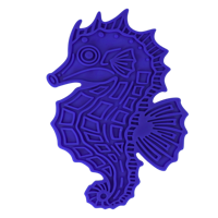 Eat Slow Live Longer Likmat zeepaardje - 22 x 16,5 cm - snuffelmat - anti-snuffelmat - slow feeder - honden en katten - 100% siliconen - met zuignappen - vaatwasmachinebestendig - blauw - thumbnail
