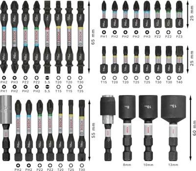 Bosch Professional PRO Impact schroefbitset 36-delig - 2608521U73 - thumbnail