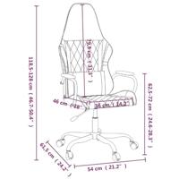 Gamestoel kunstleer wit en zwart - thumbnail