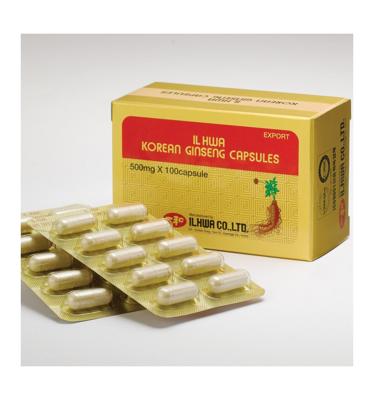 Ilhwa Korean ginseng capsule 100 Capsules