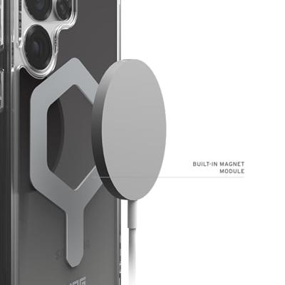 Urban Armor Gear Plyo Pro Backcover Samsung Galaxy S25 Ultra Transparant, Ombré Inductieve lading, Stootbestendig