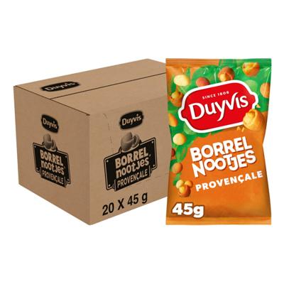 Borrelnootjes duyvis provencale zak 45gr | 20 stuks