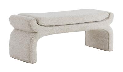 Light & Living Bankje 'Nafya' Bouclé, 119cm, kleur Beige