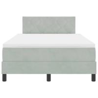 Boxspringbed met matras fluweel lichtgrijs 120x200 cm - thumbnail
