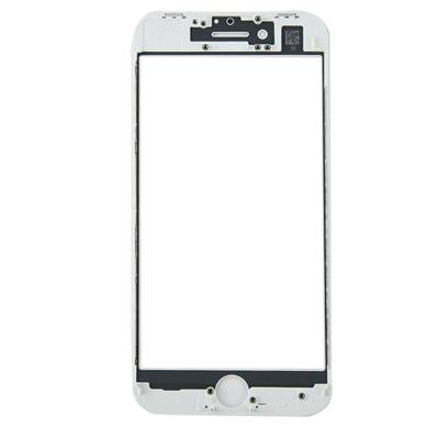 Voorste scherm buitenste glaslens met Front LCD scherm Bezel Frame voor iPhone 8(White)