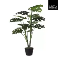 Kunstplant Monstera 2-stammig 100cm - thumbnail