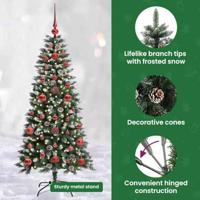 VidaXL Kunstkerstboom met 150 led groen 120 cm pvc en plastic en staal - thumbnail