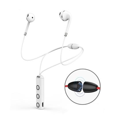 BT313 magnetische oordopjes sport draadloze koptelefoon handsfree Bluetooth HD stereo Bass headsets met Mic (wit)