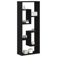 Wandplank 36x16x90 cm bewerkt hout zwart eikenkleurig - thumbnail