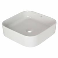 Plieger Opbouwwastafel Fresno 42X42 cm Wit - Met Kraangat 42x42 cm Wit - thumbnail